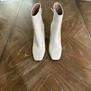 Elegant Cream Ankle Boots